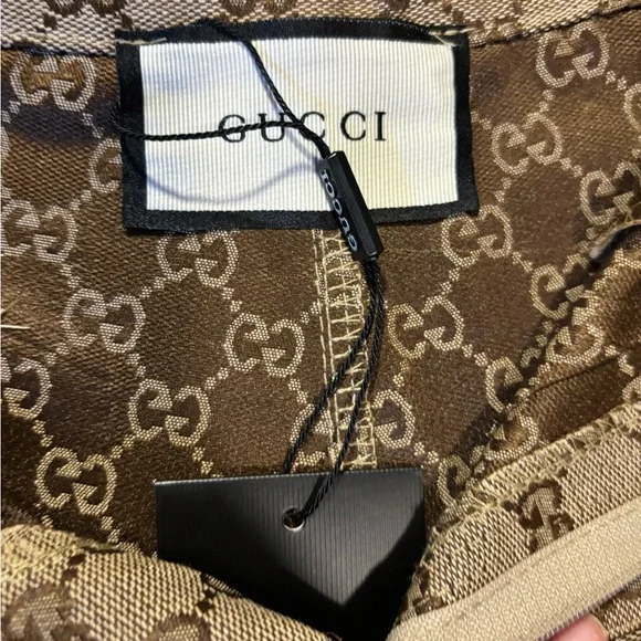 Gucci Beige Monogram High Waist Shorts - Picture 7 of 11